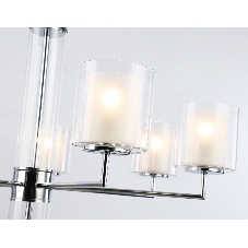 Люстра Ambrella light LH56003/7 СH/FR хром/белый матовый E14*7 max 40W D790*1260