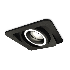 Комплект встраиваемого поворотного светильника Ambrella light XC7659080 SBK/FR черный песок/белый матовый MR16 GU5.3 (C7659, N7111)
