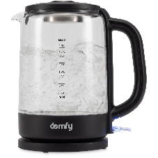 Чайник электрический Domfy DSB-EK304 1.7л. 2200Вт черный (корпус: стекло)