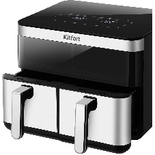 Аэрогриль Kitfort КТ-8110 черный, 2700 Вт, 8.6 л, сенсор, 8 программ