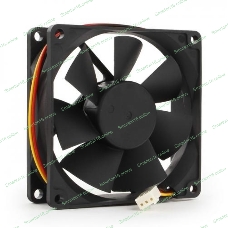 Вентилятор для корпуса Gembird FANCASE/BALL черный, 80 мм, 2600 об/мин, 27 дБ, 3 pin