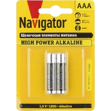 Элемент питания алкалиновый NAVIGATOR AAA/LR03 94 750 NBT-NE-LR03-BP2 (блист.2шт) 94750 Элемент питания алкалиновый NAVIGATOR AAA/LR03 94 750 NBT-NE-LR03-BP2 (блист.2шт) 94750