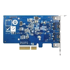 Сетевая карта QNAP QXG-10G2T-X710 LAN Expansion Card, PCIe Gen 3, Two 10GbE (10G/5G/2.5G/1G/100M)) Ports with SR-IOV and iSCSI, Block-based, Supports Multiple Virtual Disk Modes