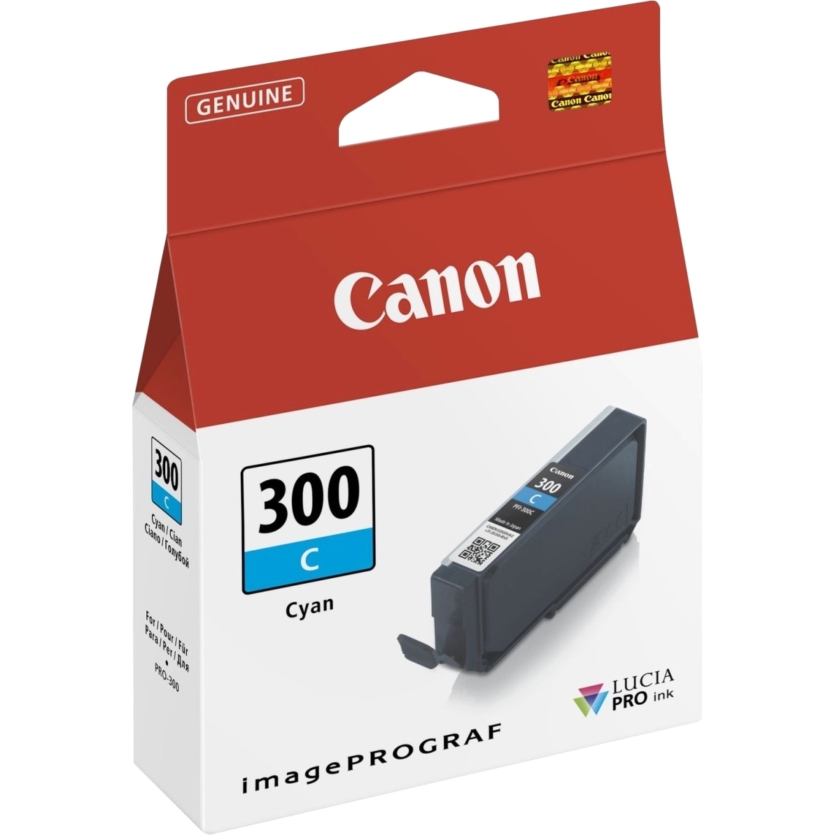 Картридж струйный Canon PFI-300 C EUR/OCN голубой (735 стр.) для Canon imagePROGRAF PRO-300