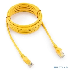 Патч-корд медный UTP Cablexpert PP10-3M/Y cat.5e, 3м, литой, многожильный, желтый