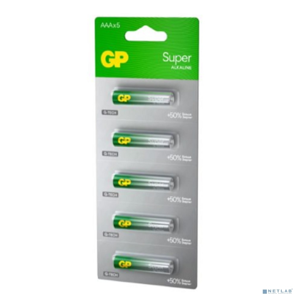 Алкалиновые батарейки GP Super Alkaline G-Tech 24А ААA - 1 шт. на отрывных блистерах