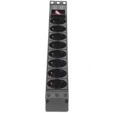 Блок розеток с сетевым фильтром (Surge Protect) и выключателем с подсветкой ExeGate ServerPro PDU-19H802 Al-8S-EU1.8CU-SW-SPD1 (19