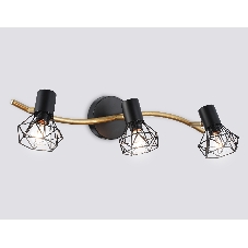 Светильник Ambrella light TR8657/3 BK/GD черный/золото E14/3 max 60W 550*100*185