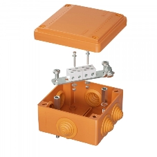 Коробка пластиковая FS с кабельными вводами и клеммниками, IP55,100х100х50 мм, 4р, 450V,6A, 4 мм.кв FSB11404 DKC