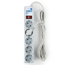 Фильтр-удлинитель Power Cube B 3,0 м 5 розеток (серый) 10А/2,2 кВт
