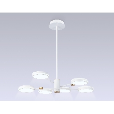 Подвесной светодиодный светильник Ambrella light FL51635/6 WH/GD белый/золото 3000K/4200K/6400K 50W D800*780 (Без ПДУ)
