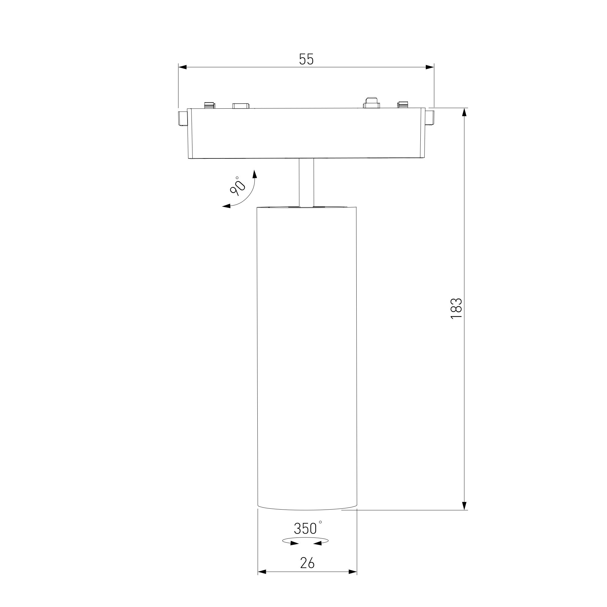 Трековый светильник Flat Magnetic 18W 4000K Arcos (чёрный) 85096/01