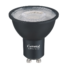 Лампа Светодиодная General GLDEN-MR16-DIF-10-230-GU10-6500 Диффузор 60 градусов Черный корпус 1/10/100 Лампа Светодиодная General GLDEN-MR16-DIF-10-230-GU10-6500 Диффузор 60 градусов Черный корпус 1/10/100