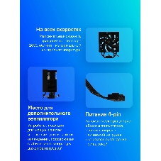 Кулер ID-Cooling Frozn A410 черный 120мм алюминий/медь 2000rpm 30db 4-pin 220W 152мм
