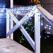 Гирлянда Neon-night Айсикл (бахрома) светодиодный, 2,4 х 0,6 м, черный провод, 230 В, диоды белые, 88 LED