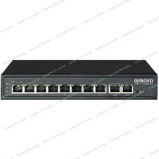 Коммутатор Passive PoE OSNOVO SW-21000/A(120W), 8*10/100 Base-T+ 2*10/100 Base-T Uplink, до 30W на порт