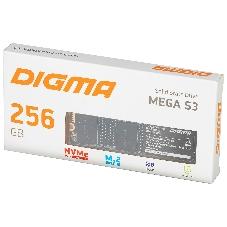 Накопитель SSD Digma Mega S3 DGSM3256GS33T, 256Gb, PCIe 3.0 x4, M.2 2280, NVMe, R/W 2040/1270