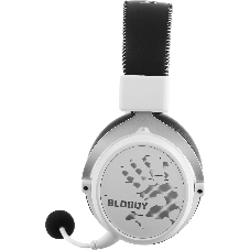 Гарнитура Bloody MR590 Sports Red белый/чёрный, беспроводная + проводная, Bluetooth, до 35 ч