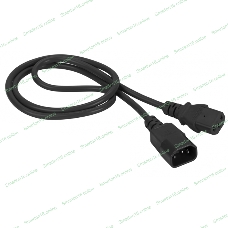 Шнур питания Lanmaster C13-C14, 3х0.75, 220В, 10А, черный, 0.5 метра