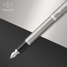 Набор ручек Parker IM Core FK221 (2183058) Stainless Steel CT M сталь нержавеющая, подарочная коробка, ручка перьевая, ручка шариковая