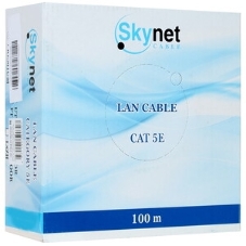 Кабель SkyNet Premium FTP outdoor 4x2x0,51 на тросу, медный, FLUKE TEST, кат.5e, однож., 100 м, box, черный