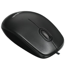 Мышь проводная Logitech M100/100R DARK/GREY (темно-серая/черная), 1000 dpi, USB, кнопки - 3