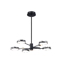 Подвесной светодиодный светильник Ambrella light FL51639/6 BK/GD черный/золото 3000K/4200K/6400K 50W D800*780 (Без ПДУ)