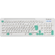 Комплект клавиатура+мышь Defender Cerrato C-978 беспроводной, USB, 1600 DPI, белый/голубой