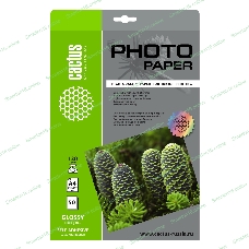 Фотобумага Cactus CS-GSA413050 A4/130г/м2/50л. глянцевое самоклей. для струйной печати