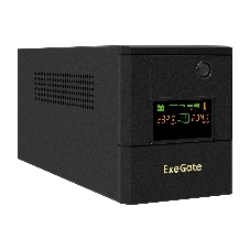 Источник бесперебойного питания ExeGate SpecialPro Smart LLB-1000.LCD.AVR.8C13.USB (1000VA/700W, LCD, 8*C13,USB, батарея 12V 7.2Ah - 2 шт., металлический корпус, Black)