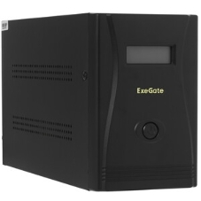 Источник бесперебойного питания ExeGate Smart LB-1000.LCD.AVR.2SH (1000VA/650W, LCD, AVR, 2*Schuko, батарея 12V 9Ah, черный)