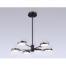 Подвесной светодиодный светильник Ambrella light FL51639/6 BK/GD черный/золото 3000K/4200K/6400K 50W D800*780 (Без ПДУ)