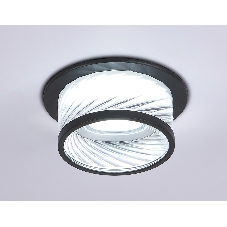 Светильник Ambrella light TN1252 SBK/CL черный песок/прозрачный GU5.3 D98*58