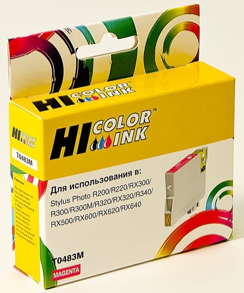 Картридж Epson Stylus Photo R200/R300/RX500/RX600 (Hi-black) new, C13T04834010, M