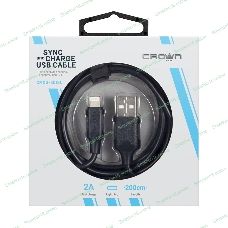 Кабель Crown USB - Lightning CMCU-3018L черный