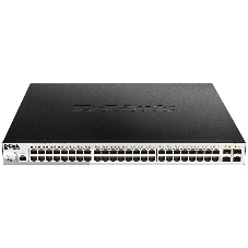 Коммутатор D-Link DGS-1210-52P/ME/B1A, 48×1 Гбит/с + 4×1 Гбит/с SFP, управляемый