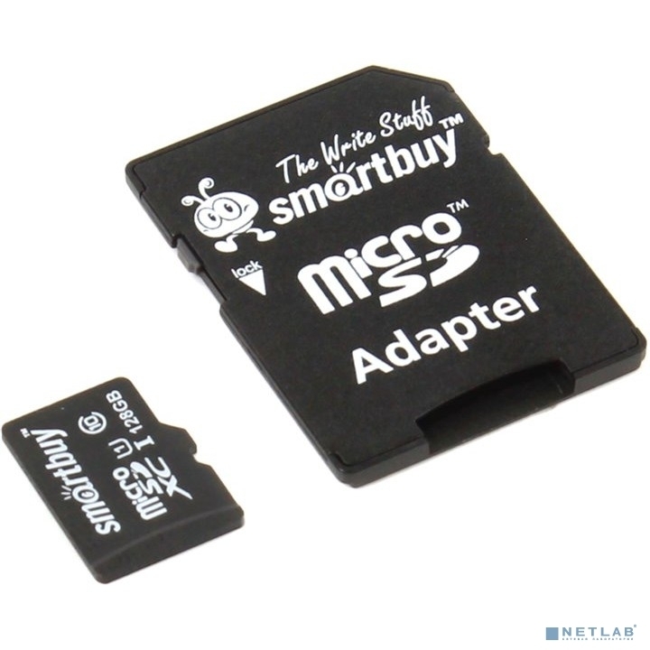 Флеш карта microSDXC, 128 Gb, Smartbuy, UHS-1 U1, 80 Мб/сек. (class 10),, адаптер в комплекте, SB128GbSDCL1001