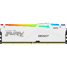 Оперативная память Kingston Fury Beast RGb, DDR5, 64Gb (2x32Gb), 6000MHz, CL36, DIMM, с радиаторами, RGb, белый