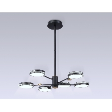 Подвесной светодиодный светильник Ambrella light FL51639/6 BK/GD черный/золото 3000K/4200K/6400K 50W D800*780 (Без ПДУ)
