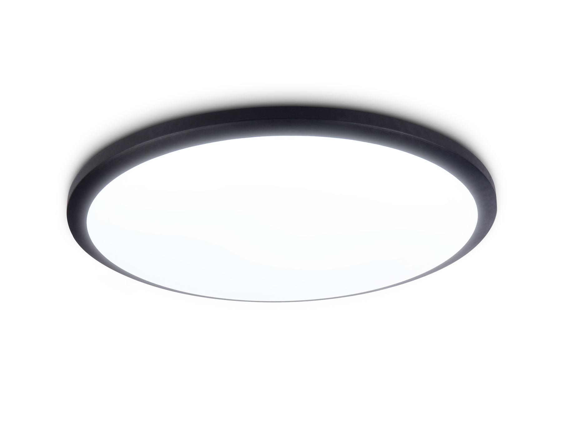 Потолочный светодиодный светильник Ambrella light FZ1234 BK черный IP44 42W 6400К D370*55 (Без ПДУ)