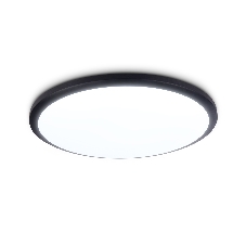 Потолочный светодиодный светильник Ambrella light FZ1234 BK черный IP44 42W 6400К D370*55 (Без ПДУ)