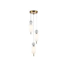 Светильник Ambrella light LH53102/3 BS/GR/FR латунь/серый/белый матовый G9*3 max 28W D260*1525
