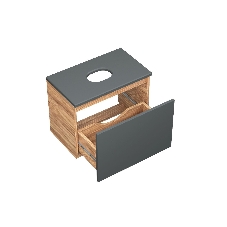 Тумба подвесная под раковину Bau Dream Blackwood 50, 1 ящик графит