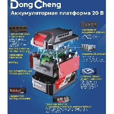 Перфоратор DongCheng DCZC22, SDS-plus, 20 В, 2,1 Дж, от аккумулятора