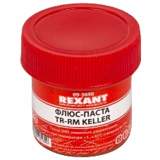 Флюс для пайки Rexant, паста TR-RM KELLER, 20 мл, банка Флюс для пайки Rexant, паста TR-RM KELLER, 20 мл, банка
