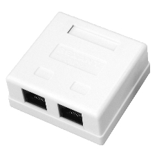 Розетка компьютерная Rexant 2-м ОП RJ45 CAT.5E бел.