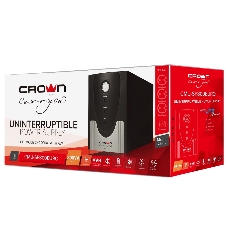 Источник бесперебойного питания CROWN ИБП CMU-SP800EURO 800VA, металл,1x12V/9AH, розетки 3*EURO+1*IEC bybas CM000001492
