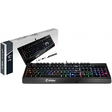Клавиатура проводная MSI VIGOR GK20 RU черный USB Multimedia for gamer LED (подставка для запястий)