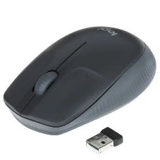 Мышь беспроводная Logitech M190 черный/серый, 1000 dpi, радиоканал, USB, кнопки - 3