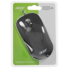 Мышь проводная Acer OMW122 черный, 1200 dpi, USB, кнопки - 3